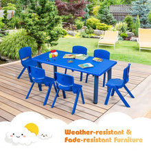 Load image into Gallery viewer, 6-pack Kids Plastic Stackable Classroom Chairs-Blue

