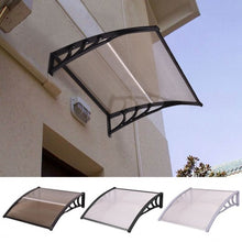 Load image into Gallery viewer, 40&quot; x 40&quot; Outdoor Polycarbonate Front Door Window Awning Canopy-Brown
