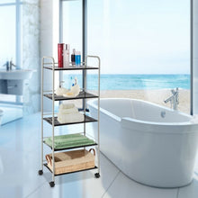 Load image into Gallery viewer, 5 Tiers Storage Cart Rack Utility Shelf
