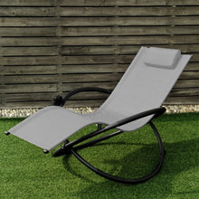 Load image into Gallery viewer, Folding Zero Gravity Lounge Chair with Removable Pillow-Gray
