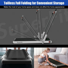 Load image into Gallery viewer, 2-in-1 Folding Treadmill with RC Bluetooth Speaker LED Display-Silver
