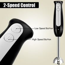 Load image into Gallery viewer, 2 Speed 600 W 4 in 1 Electric Immersion Hand Blender-Black
