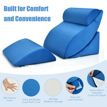 Load image into Gallery viewer, 4 Pcs Bed Wedge Pillow Incline with Head Support for Rest
