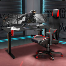 Load image into Gallery viewer, 63&quot; Gaming Desk T- Shaped Computer Desk Gamer Table-Black
