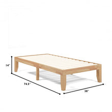Load image into Gallery viewer, Twin Size 14&quot; Wooden Slats Bed Mattress Frame-Natural
