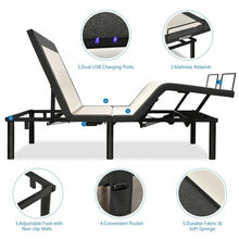 Load image into Gallery viewer, Twin XL Size Adjustable Bed Base Electric Bed Frame with Massage Modes
