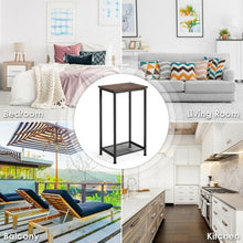 Load image into Gallery viewer, 2-Tier Industrial Side End Accent Telephone Table
