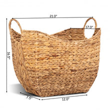Load image into Gallery viewer, Large Woven Wicker Pattern Storage Handle Basket
