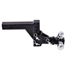 Load image into Gallery viewer, Triple Ball Swivel Adjustable Drop Turn Trailer Tow Hitch Mount
