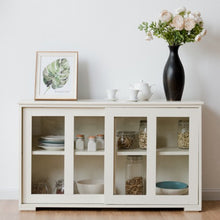 Load image into Gallery viewer, Sideboard Buffet Cupboard Storage Cabinet with Sliding Door-White
