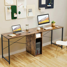 Load image into Gallery viewer, 79&quot; Multifunctional Office Desk for 2 Person with Storage-Brown
