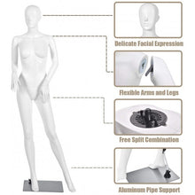 Load image into Gallery viewer, Female Mannequin Manikin with Metal Stand Plastic Full Body Mannequin White
