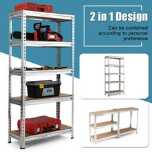 Load image into Gallery viewer, 5-Tier Steel Shelving Unit Storage Shelves Heavy Duty Storage Rack-Silver
