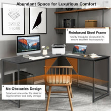 Load image into Gallery viewer, 58&quot; x 47&quot; L Shaped Corner Home Office Computer Desk Home-Black
