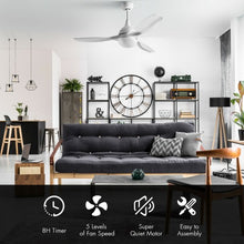 Load image into Gallery viewer, Modern 48&quot; Ceiling Fan w/ Dimmable LED Light &amp; Remote Control Reversible Blades
