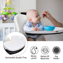 Load image into Gallery viewer, 3 in 1 Convertible Highchair with Detachable Double Trays-White
