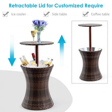 Load image into Gallery viewer, Adjustable Outdoor Patio Rattan Ice Cooler

