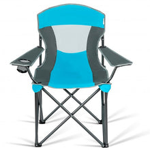 Load image into Gallery viewer, Portable Folding Camping Canopy Chair with Cup Holder Cooler -Blue
