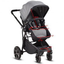 Load image into Gallery viewer, 2-in-1 Folding Aluminum Buggy Newborn Travel Baby Stroller-Gray
