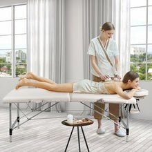 Load image into Gallery viewer, 84&#39;&#39; L Portable Adjustable Massage Bed w/ Carry Case for Facial Salon Spa -White
