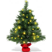 Load image into Gallery viewer, 2 Feet Tabletop Fir Artifical Christmas Tree with LED Lights
