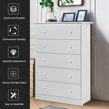 Load image into Gallery viewer, Functional Storage Organized Dresser with 5 Drawer-White
