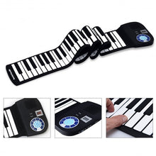 Load image into Gallery viewer, 88 Keys Midi Electronic Roll up Piano Silicone Keyboard for Beginners-Black
