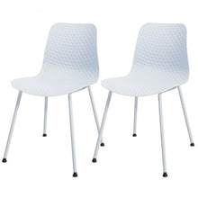 Load image into Gallery viewer, Set of 4 Dining Plastic Chair with Metal Legs Sage-White
