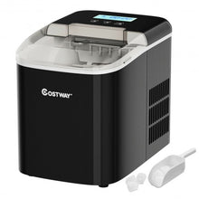 Load image into Gallery viewer, 26 lbs Countertop LCD Display Ice Maker with Ice Scoop-Black

