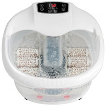 Load image into Gallery viewer, Foot Spa Tub with Bubbles and Electric Massage Rollers for Home Use-White
