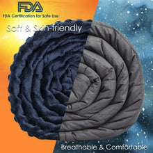 Load image into Gallery viewer, 15 lbs Weighted Blanket with Removable Soft Crystal Cover
