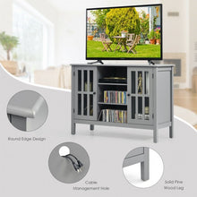Load image into Gallery viewer, Wooden TV Stand Console Cabinet for 50&quot; TV-Gray
