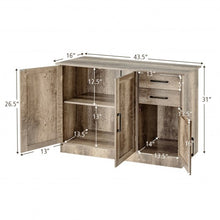 Load image into Gallery viewer, Buffet Storage Cabinet  Kitchen Sideboard with 2 Drawers-Natural
