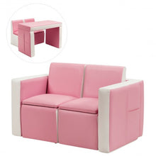 Load image into Gallery viewer, Multi-functional Kids Sofa Table Chair Set-Pink
