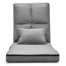Load image into Gallery viewer, Fold Down Flip Convertible Sleeper Couch with Pillow-Gray
