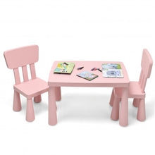Load image into Gallery viewer, 3-Piece Toddler Multi Activity Play Dining Study Kids Table and Chair Set-Pink
