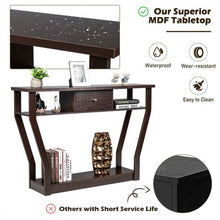 Load image into Gallery viewer, Modern Sofa Accent Table with Drawer-Brown
