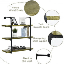 Load image into Gallery viewer, Rustic Pipe Shelving Vintage Industrial Pipe Wall Shelf-B
