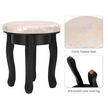 Load image into Gallery viewer, Vanity Makeup Table Set Bedroom Furniture with Padded Stool
