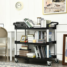 Load image into Gallery viewer, 3-Shelf Utility Service Cart Aluminum Frame 490lbs Capacity with Casters
