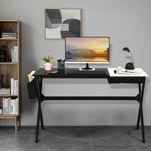 Load image into Gallery viewer, Writing Study Computer Desk with Drawer and Storage Bag-Black

