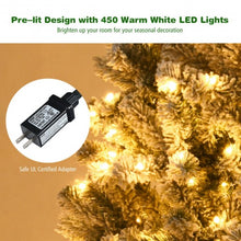 Load image into Gallery viewer, Pre-Lit Premium Snow Flocked Hinged Artificial Christmas Tree-7.5&#39;
