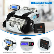 Load image into Gallery viewer, Money Counter Bill Counting Machine with UV/MG/IR/MT Counterfeit Detection
