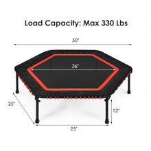 Load image into Gallery viewer, 50&quot; Hexagonal Fitness Trampoline Exercise Rebounder with Pad-Red
