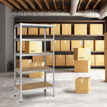 Load image into Gallery viewer, 71&quot; Heavy Duty Steel Adjustable 5 Level Storage Shelves-Silver
