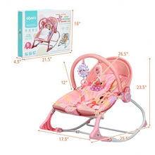 Load image into Gallery viewer, Baby Adjustable Swing Bouncer &amp; Rocker-Pink
