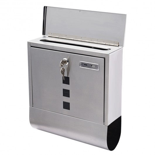 Wall Mounted Steel Mail Box with Newspaper Roll