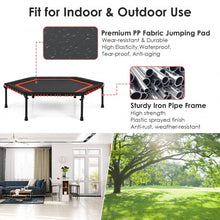 Load image into Gallery viewer, 50&quot; Hexagonal Fitness Trampoline Exercise Rebounder with Pad-Red
