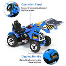 Load image into Gallery viewer, 12 V Battery Powered Kids Ride on Dumper Truck-Blue
