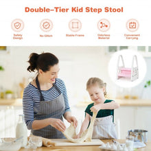 Load image into Gallery viewer, Kids Step Stool Learning Helper with Armrest for Kitchen Toilet Potty Training
